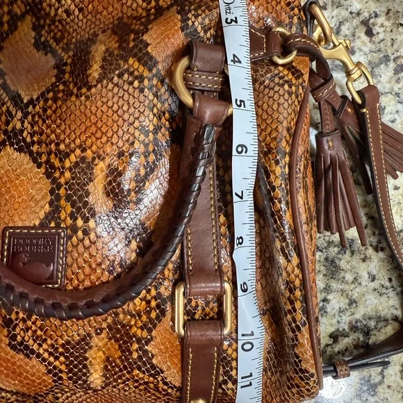 Dooney and Bourke Multi Color Brown Python Skin Purse - Pre Owned - Picture 7 of 15